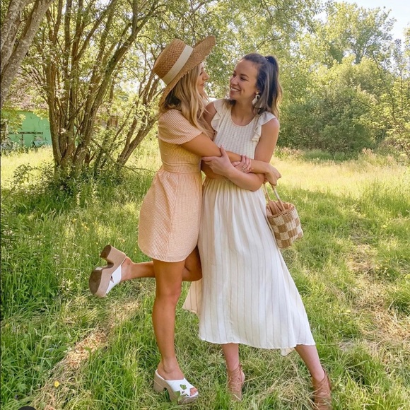 Orange Plaid Dress - Picture 4 of 5